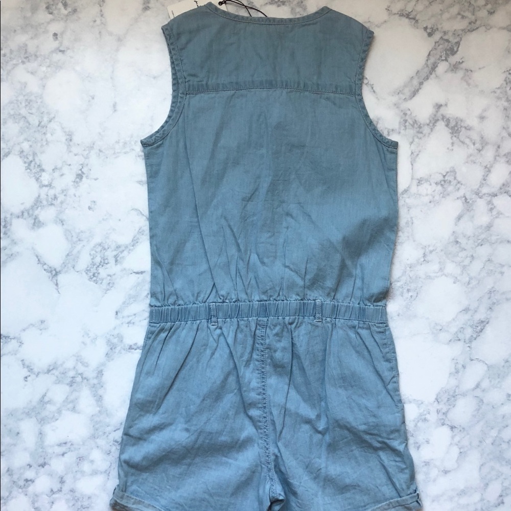 7 SEVEN FOR ALL MANKIND Girls Jean Romper Jumpsuit - Picture 2 of 6